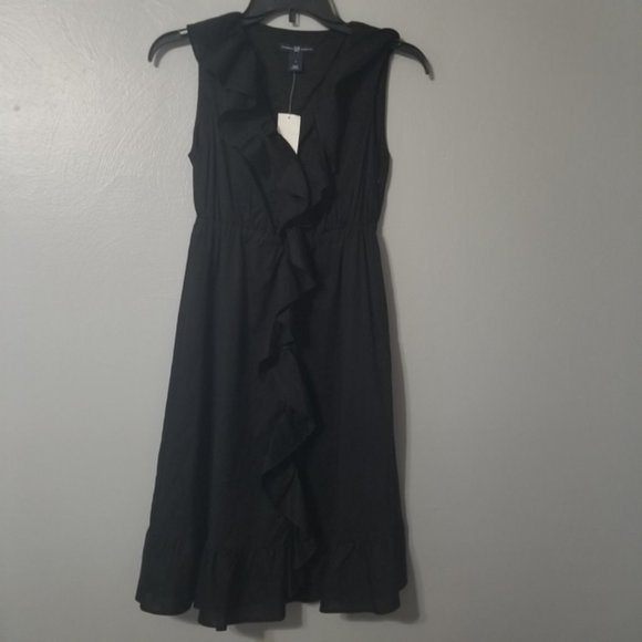 GAP Black Ruffle Front NWT Sleeveless Dress - Picture 1 of 5
